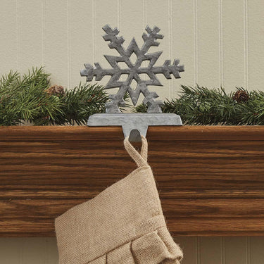 Snowflake Stocking Hanger - Galvanized Set of 2 Park Designs - The Fox Decor